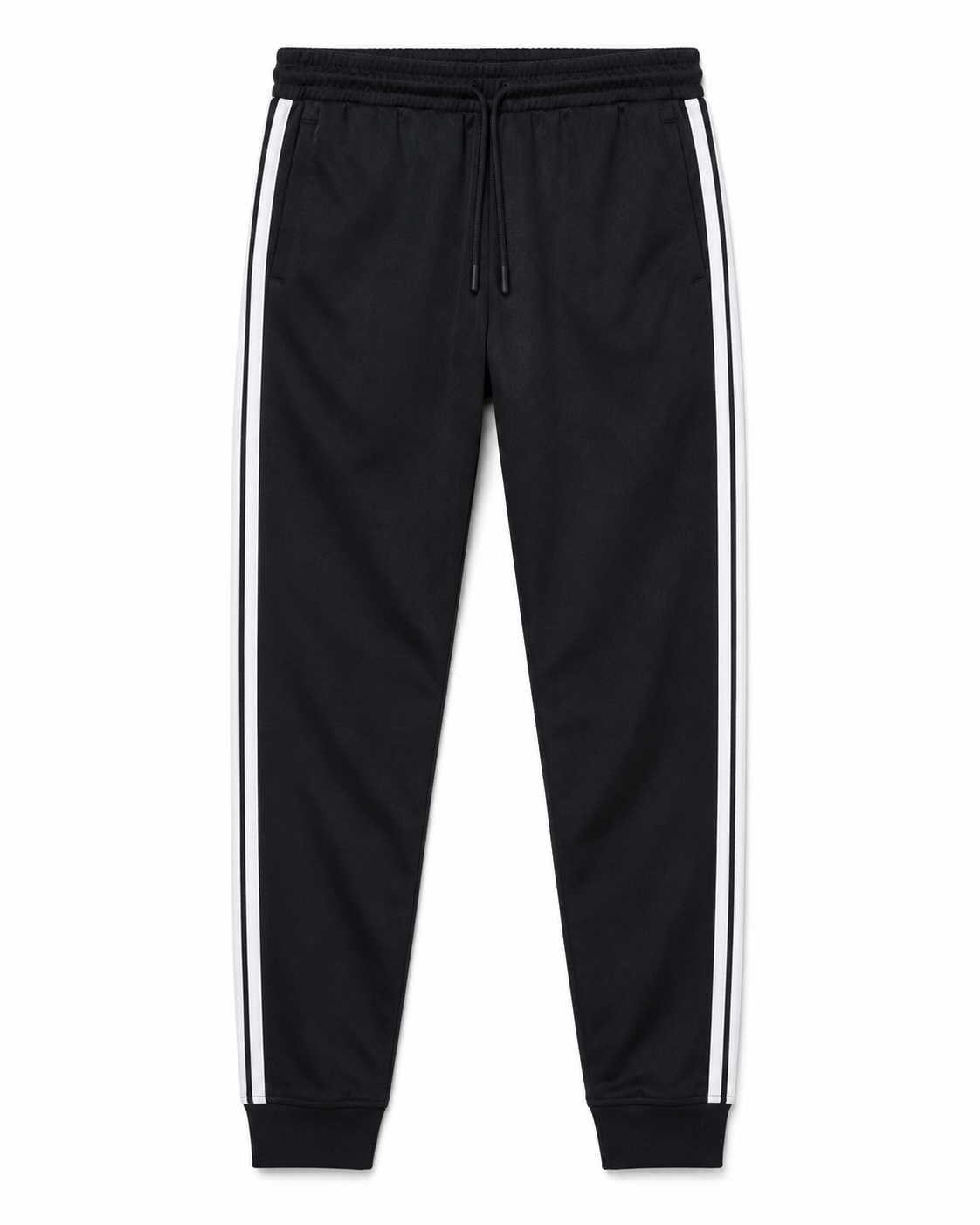 Jogger Deportivo Retro Negro para Hombre – Rayas Laterales | Cómodo y Versátil